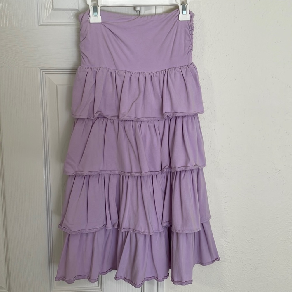 JCrew Strapless ruffled dress